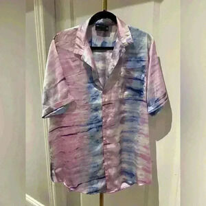 ASOS short sleeve  satin top size 8